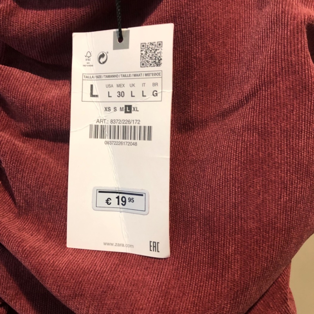 NWT ZARA RUCHED SKIRT SZ L - Picture 8 of 8